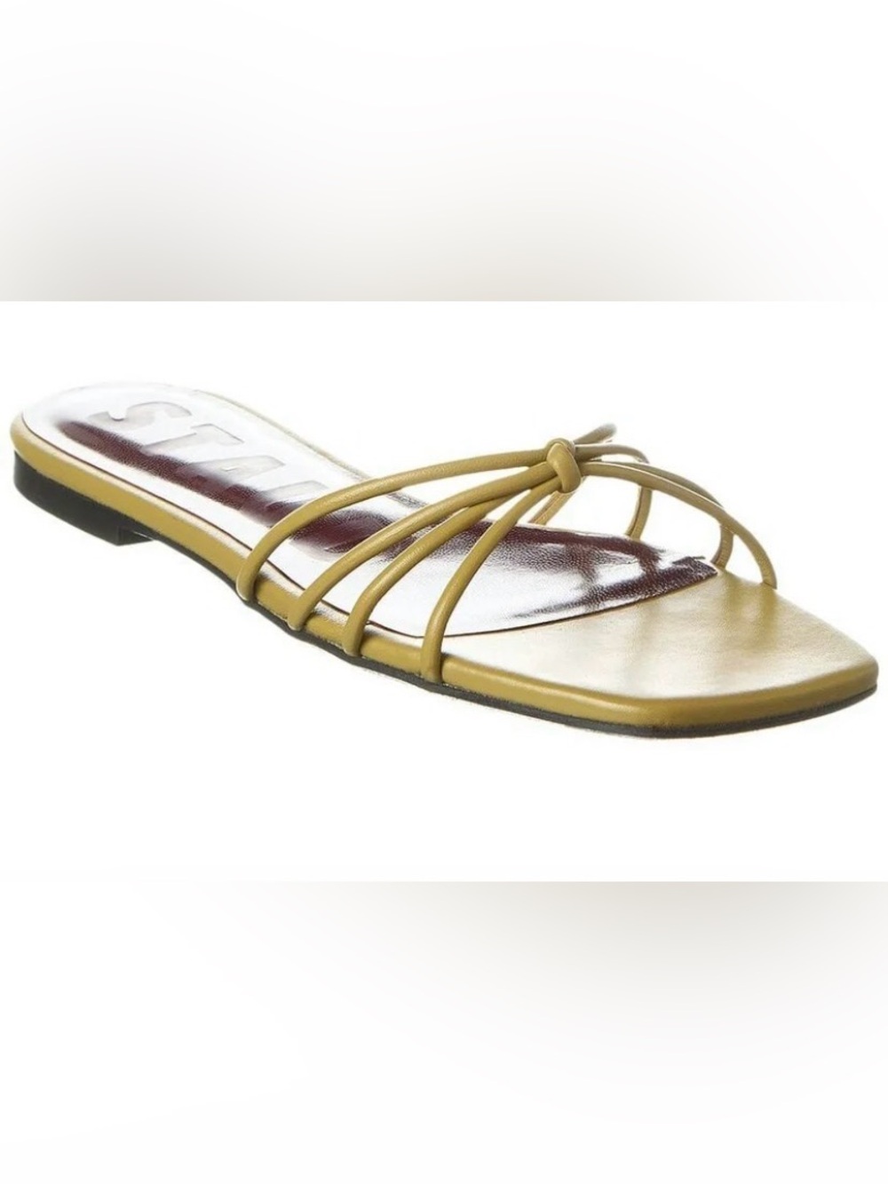STAUD Olive Green Multi-Strap Slide Sandal